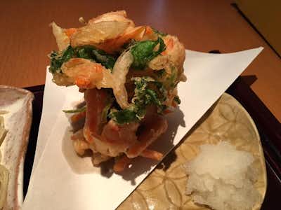 手打蕎麦処　蕎酔庵　いっこうの口コミ評価評判かき揚げアップ