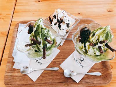 TAKAO 599CAFE（タカオ 599カフェ）の口コミ評価評判高尾山サンデー、チョコレートサンデー