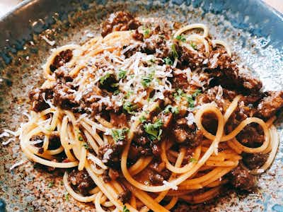 カフェ　山籟（さんらい）の口コミ評価評判鹿肉のボロネーゼ
