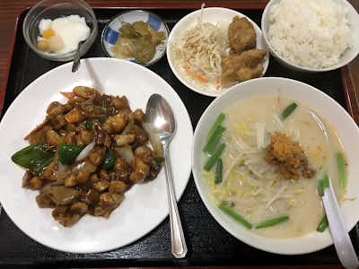 弘福の口コミ評価評判麻婆ナス定食　とんこつラーメン