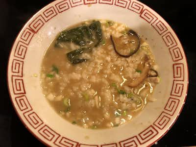 六角堂 堀之内店の口コミ評価評判半ライスにスープをぶっかけ