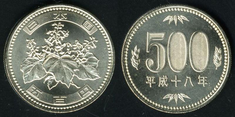 おもてなし日本とは日本の通貨500円画像