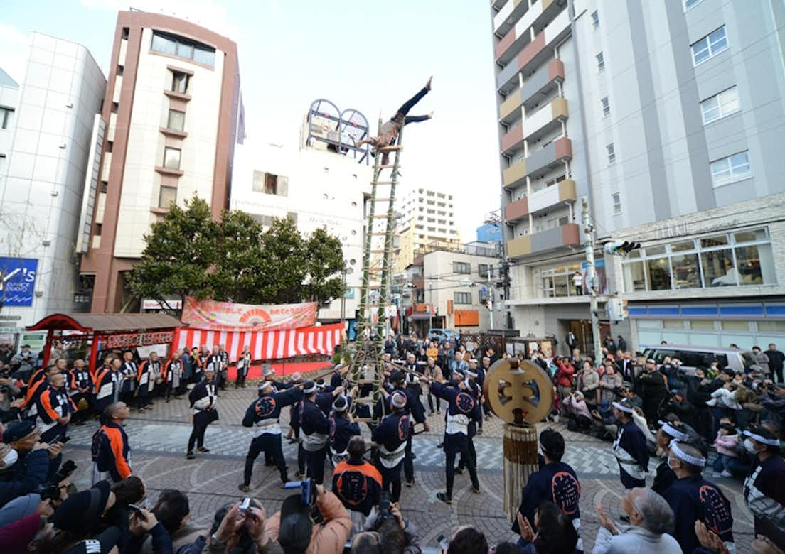 2017年　新春はしご乗りと初春の舞・八王子