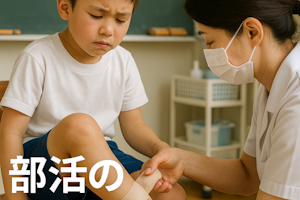 小・中学生の部活、スポーツの捻挫。怪我にも