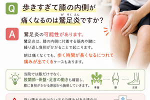 膝の内側の痛みは鵞足炎ですか？