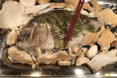 豆腐割烹　雪花菜（きらず）の口コミ評価評判鯛の塩釜焼き