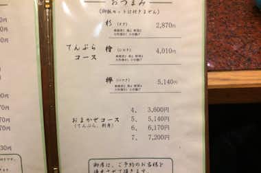 てんぷら　天安の口コミ評価評判