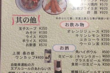 富士屋の口コミ評価評判メニュー
