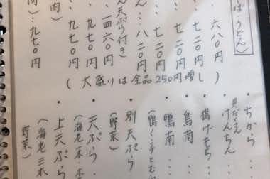 そば・うどん  水落（みずおち）の口コミ評価評判