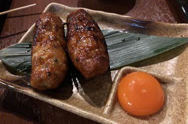 純米酒と炭火焼鶏 燗鶏道-カントリーロード-の口コミ評価評判月見つくね