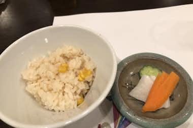 豆腐割烹　雪花菜（きらず）の口コミ評価評判とうもろこしごはん
