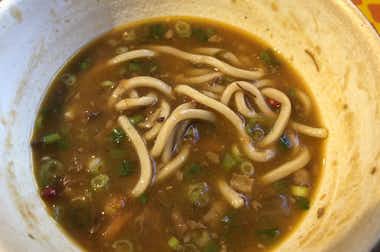 ビーフラーメン＆つけ麺 シゲジンの口コミ評価評判ビーフつけ麺　和風出汁のスープ割がうまい