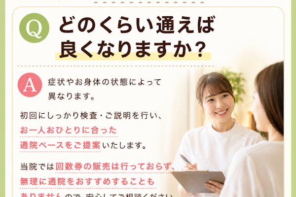 何回通えばいいですか？