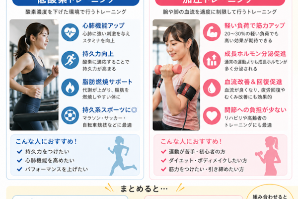 低酸素トレーニングと加圧トレーニングの違いは？