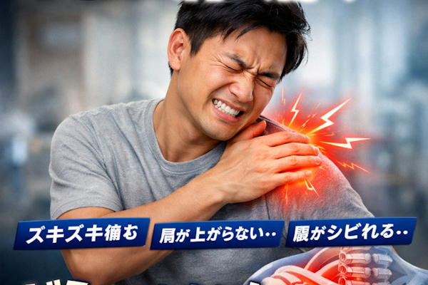 肩の痛みの原因は肘でした！