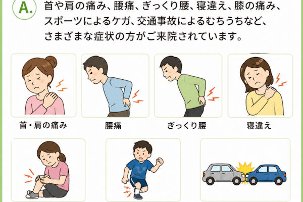 どんな症状の方が来院されますか？