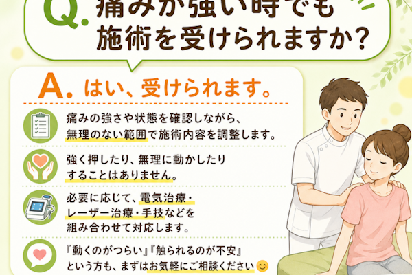 痛みが強い炎症期でも超音波治療もあります。